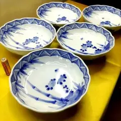 有田焼　伊万里焼　古伊万里　なます皿　小皿　小鉢　5寸皿5客セットのサムネイル