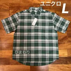 No.5321 ユニクロ EFC チェック プロオーバー シャツ グリーン Lのサムネイル