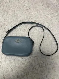 【お値下げ】COACH 青 レザー ショルダーバッグ