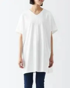 【未使用】無印良品 涼感ＵＶカットＶネックチュニック M