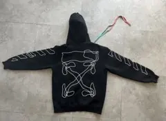 OFF-WHITE パーカー ブラック Lサイズ