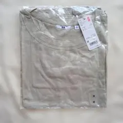 【新品未開封】ユニクロ コットンモダールクルーネックT（半袖）グレージュ