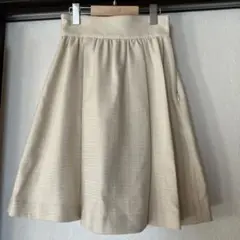 BURBERRY BLUELABELオフホワイトフレアスカート 36