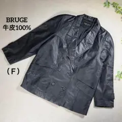 『BRUGE』 ブルージュ （Ｆ） レザーコート　牛皮100% ダブルのサムネイル