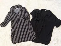 オフィスにぴったりのキレイめシャツ2枚セットのサムネイル
