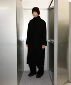 SIGNATURE maxi long single coat [black]