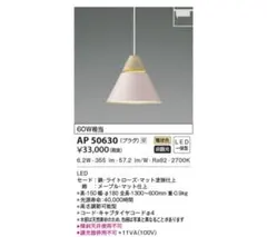 コイズミ ペンダントライト ピンク AP50630 レール取り付け 2点セット