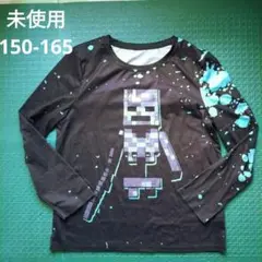 黒/Minecraft 長袖カットソー 150-165