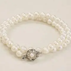 ⑥⑦番アコヤ真珠 パールネックレスsilver刻印 6.5-6.8mm - メルカリ