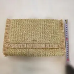 smidel 　夏クラッチバッグ ベージュ　フリンジ