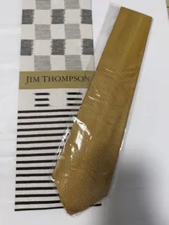 新品タグ付き JIM THOMPSON ジムトンプソン シルクネクタイ イエロー