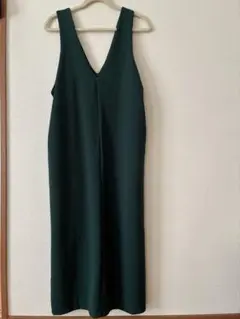 【美品】ラジエム　深緑 ノースリーブ ロングワンピース