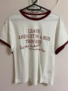 リンガーTシャツ ホワイト/バーガンディ Mサイズ Tシャツ