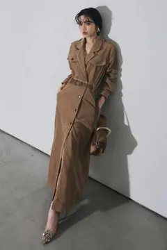 【値下げ中】 andrea&co. ベルテッドコーデュロイワンピース