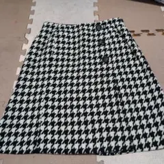千鳥格子　台形スカート　L