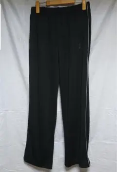 KGSP 黒 ストレートパンツ サイドライン