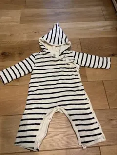 PETIT BATEAU ストライプロンパース 6m 67cm
