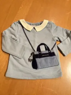 11月3日までお値下げ　アナスイ　水色 襟付き トレーナー ハンドバッグ刺繍