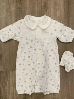 【美品】新生児　冬生まれ　ベビードレス　コート　3点セット　西松屋