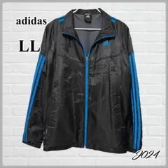 adidas ウインドブレーカー CLIMAPROOF Mサイズ 黒×青