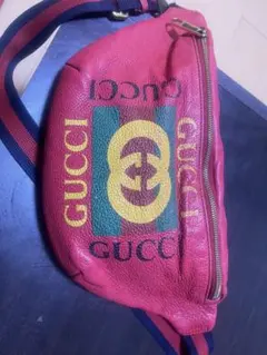 希少】 GUCCI ボディバッグ ウエストポーチ ショルダーバッグ ピンク