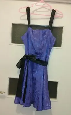 【送料込】結婚式 パーテドレス 紫 ローズ オーダーメイド ハンドメイド