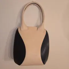 LOEWE Vintage ハンド・ ショルダーバッグ ベージュ&ネイビー