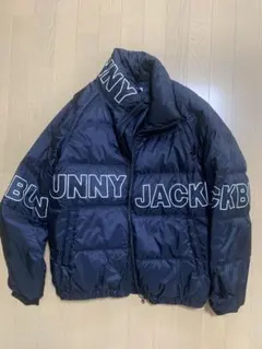 美品 Jack Bunny!! ロゴ入りダウンジャケット サイズ6ブラック