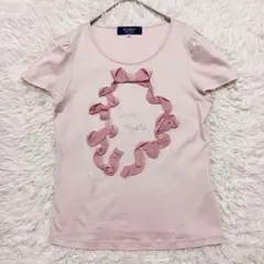 M'S GRACY 立体リボン 半袖カットソー ピンク Mサイズのサムネイル