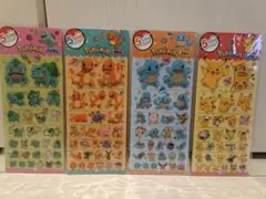 ポケモン 第一世代御三家+ピカチュウ 5サイズシールセット ぷくっとシール
