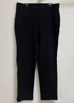 no.1591 新品 UNIQLO 黒 ポンチスティックスリムパンツ L