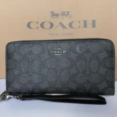 コーチ COACH 長財布 CW778 ストラップ付 シグネチャーアウトレット