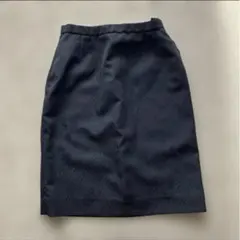 ブラック タイトスカート ひざ丈　裏地有り　花模様　　フォーマル　匿名配送