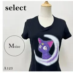 ノーブランド　Tシャツ　ラウンドネック　M　ブラック