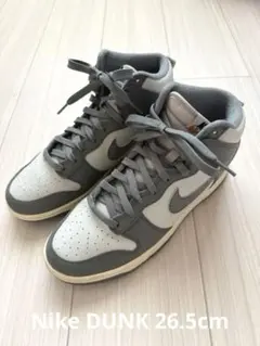 Nike DUNK ハイカットスニーカー グレー/ホワイト