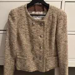 courrèges ノーカラージャケット ベージュ