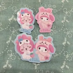 サンリオ ちいかわ コラボ フレークシール ステッカー 古本屋　マイメロディ