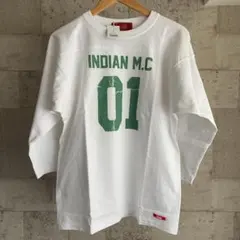新品 タグ付 Indian インディアン 7分袖 ナンバリング フットボールT 