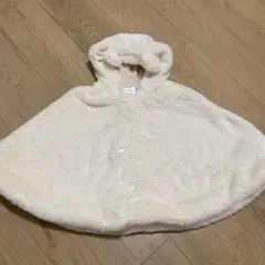 ポンチョ　18-24m もこもこ　クマ耳