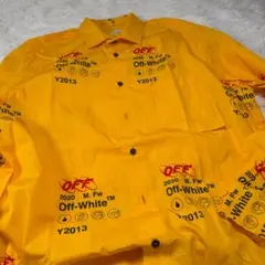 Off-White シャツ Y2013 イエロー L ロゴ総柄　毛羽立ちありのサムネイル