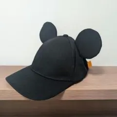 ミッキー　耳付きキャップ　キャップ　ディズニー　黒