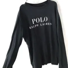 ポロラルフローレン ビッグロゴ ロングTシャツ カットソー 黒 M