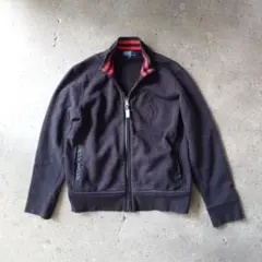 ポロラルフローレン キッズ レザーパイピング ジップアップスウェット 140