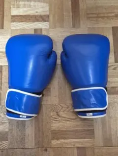 [匿名配送] ボクシンググローブ 14オンス ブルー(バンテージのおまけ付き)
