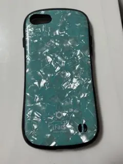 iFace iPhone SE用ケース クリア・ターコイズ