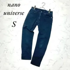《ナノユニバース》メンズ/デニムパンツ/ジーンズ/ジーパン/細見え/ブラック/Sのサムネイル