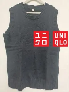UNIQLO ネイビー ニットベスト M