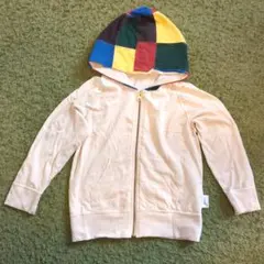 カラフルパッチワークフード パーカー 120