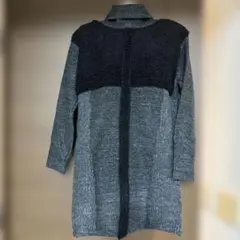 タートルネックニットワンピースＭグレー