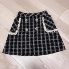 evelyn ビジューポケットスカート ツイード